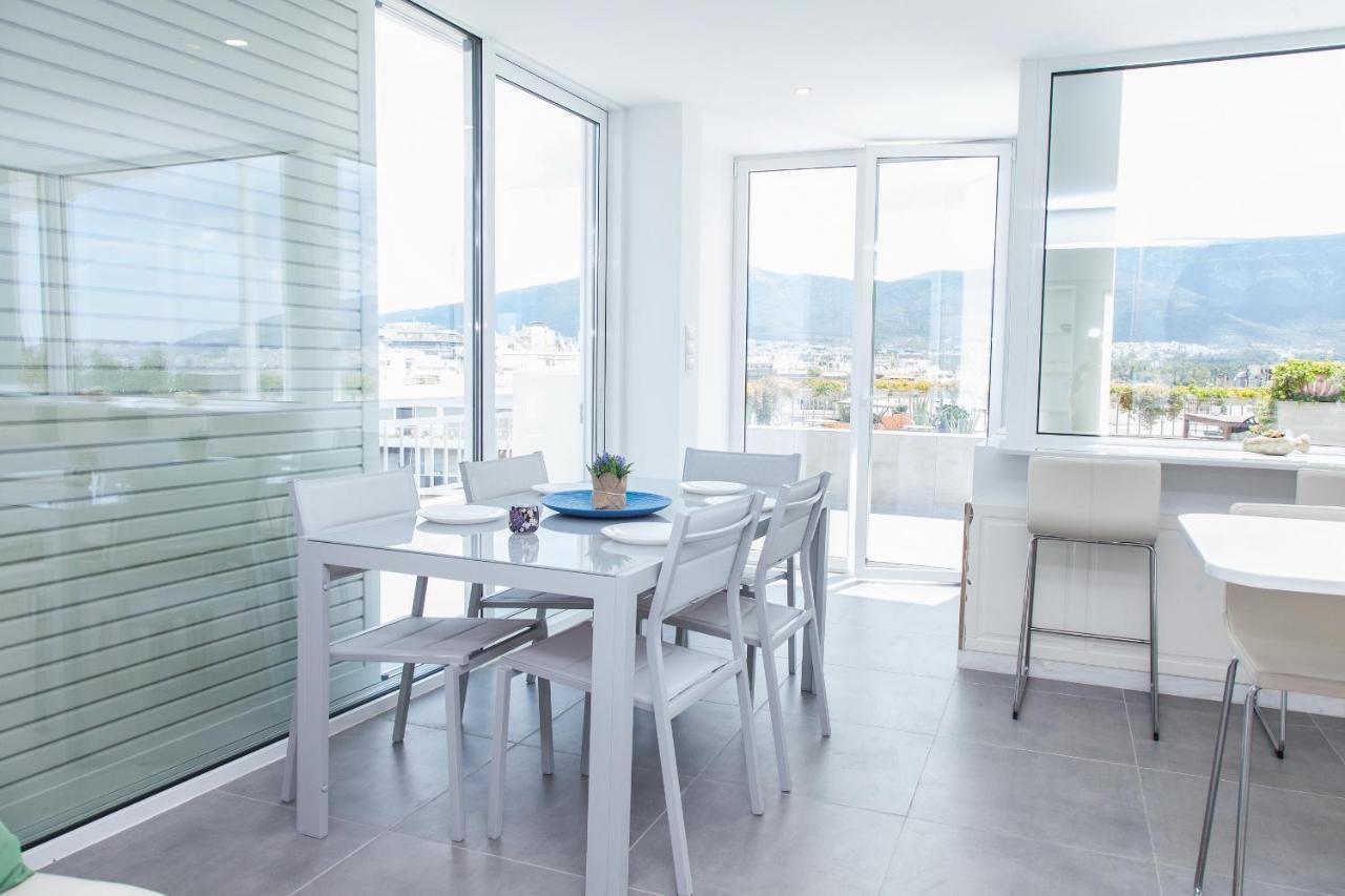 Ferienwohnung Gorgeous Penthouse With Private Jacuzzi And Amazing View! Athen Exterior foto