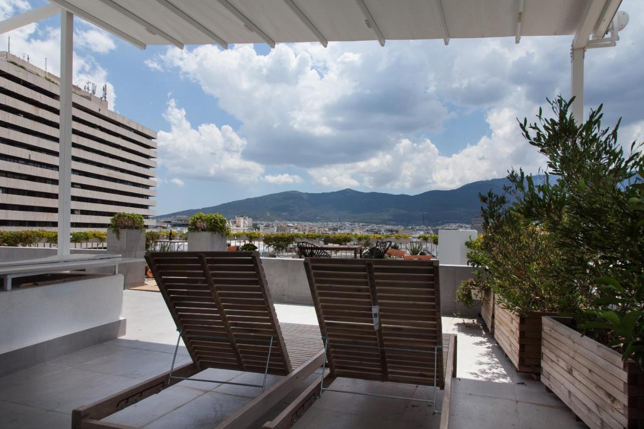 Ferienwohnung Gorgeous Penthouse With Private Jacuzzi And Amazing View! Athen Exterior foto
